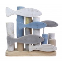 8154 - Wooden Shoal of Fish - Small