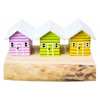 7375XS - Beach Huts on a Block - 3 in a row
