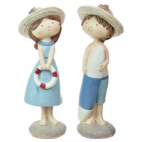 8349 - Resin Beach Boy and Girl - 2 Assorted Styles