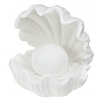 5833 - Porcelain LED Clam with Pearl - Small