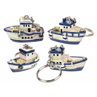 7677 - Resin Trawler Keyring - 4 Assorted Styles