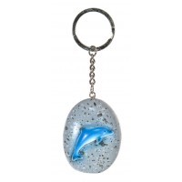 7622 -  Pebble Keyring - Dolphin