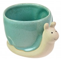 5956 - Ceramic Snail Planter