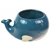 5968 - Ceramic Large Whale Planter