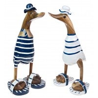 6307 - Carved Wooden Swimsuit Duck