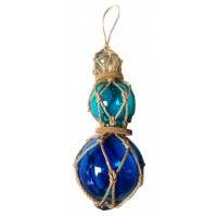 7109 - Glass Buoy Triple - Blue