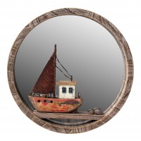6980 - Rustic Boat Mirror