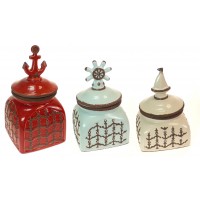 5693 - Ceramic Nautical Pots