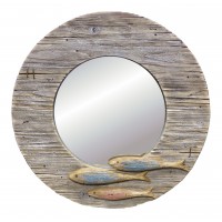6990 - Rustic Fish Mirror